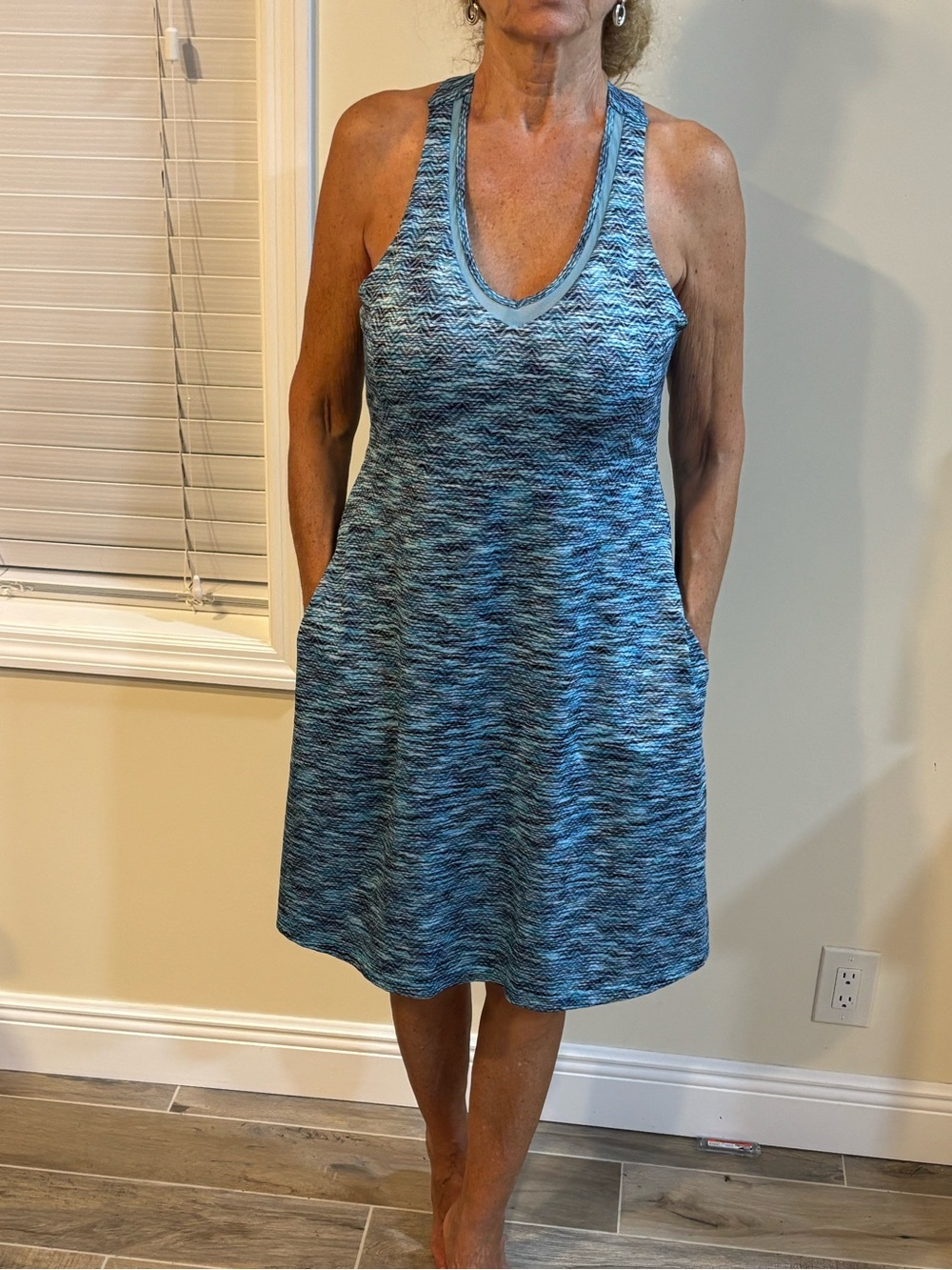 Women’s Blue Swim Dress - Stylish Beach Cover-Up